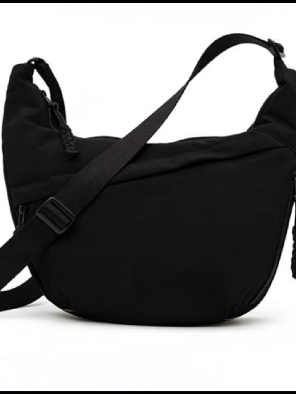 Nylon Crescent Crossbody Bag Half Moon Shoulder Bag Large Capacity